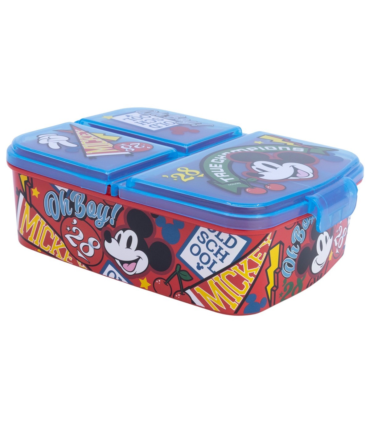 Disney Mickey Mouse Lunchbox Kinder Brotdose mit 3 Fächern Pausenbox