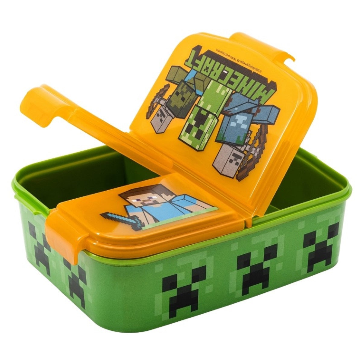 Minecraft Kinder Brotdose – Lunchbox mit 3 Fächern & tollem Design