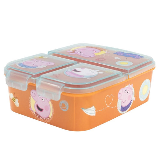 Peppa Pig Kinder Brotdose – Lunchbox mit 3 Fächern & tollem Design