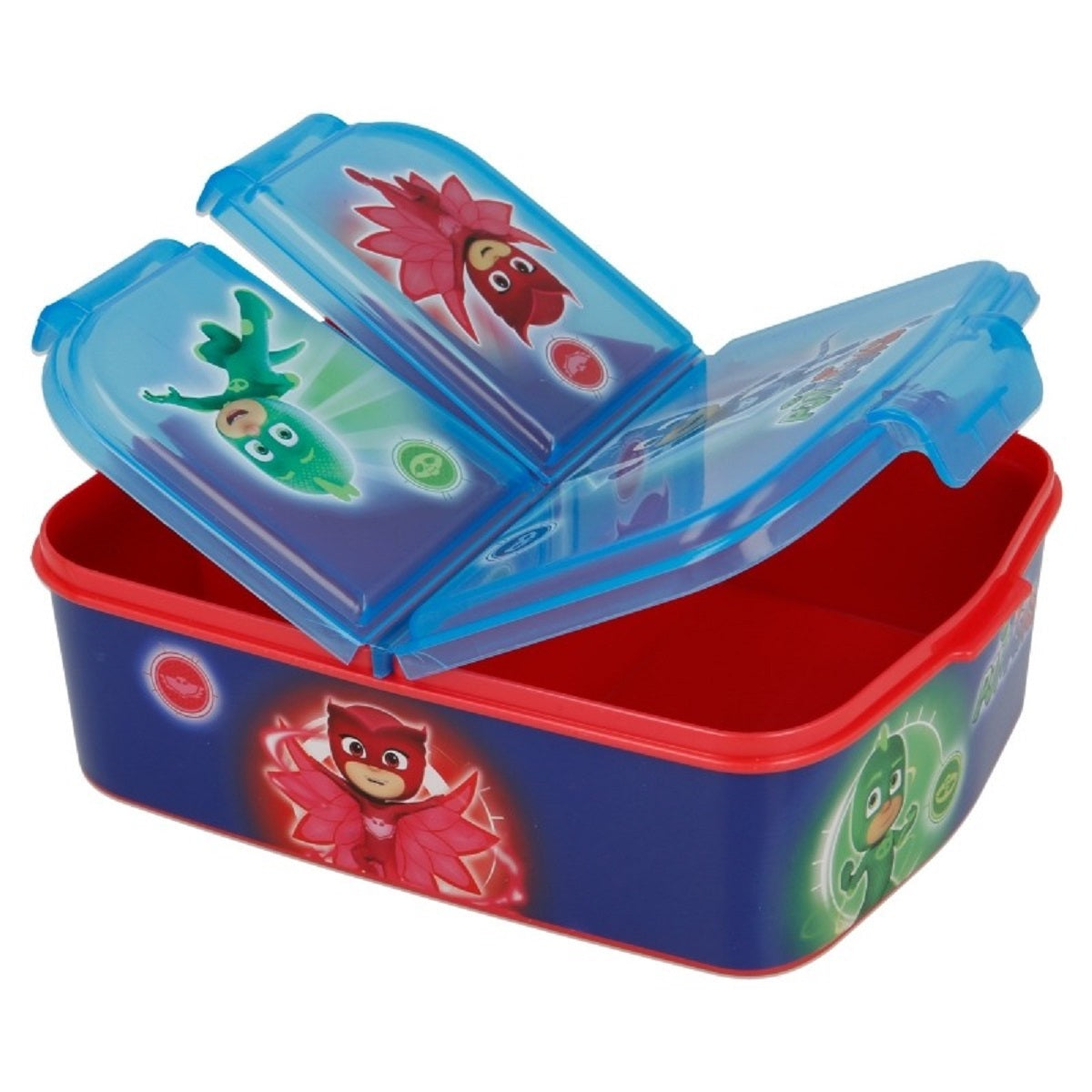 PJ Masks Kinder Brotdose – Lunchbox mit 3 Fächern & tollem Design