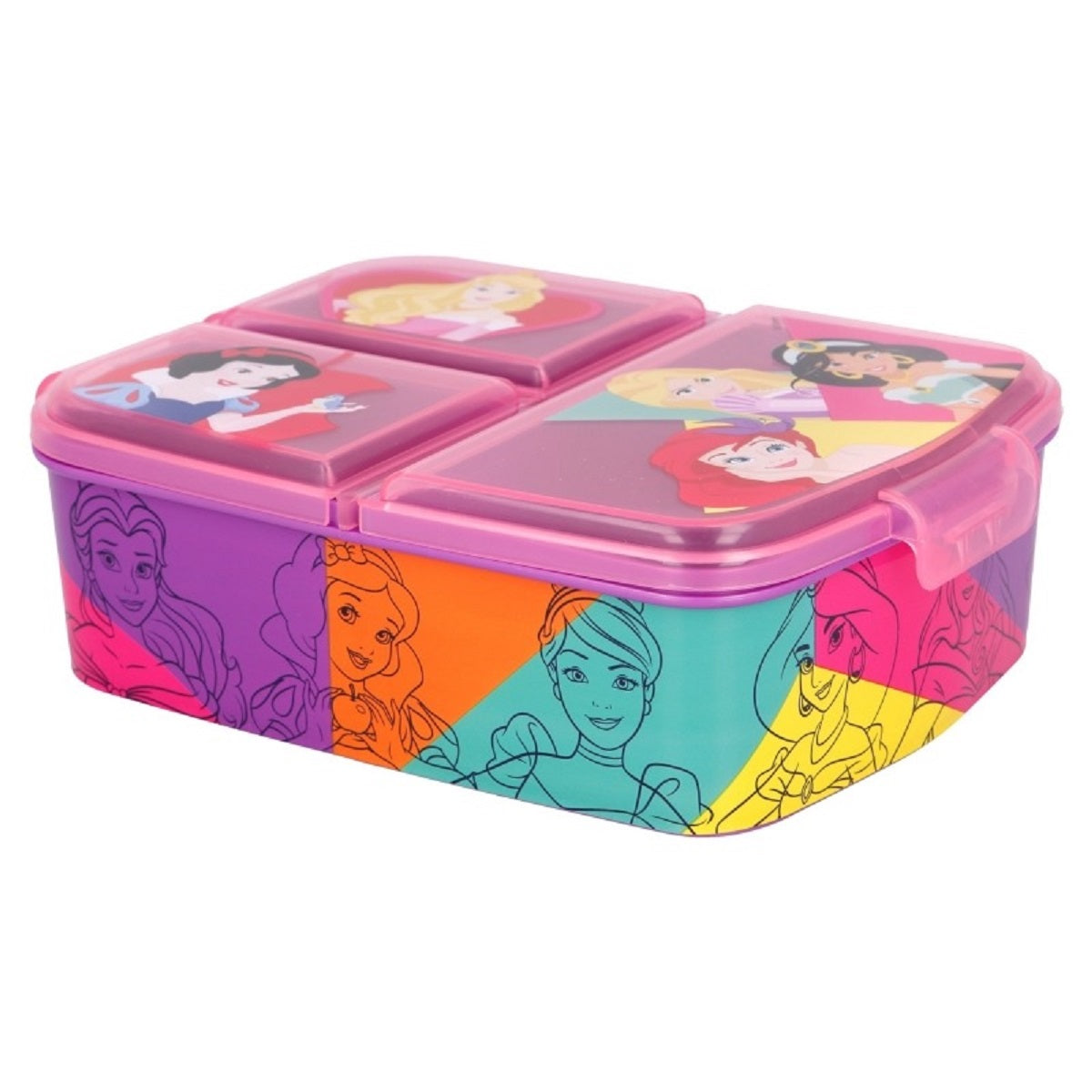 Disney Princess Kinder Brotdose – Lunchbox mit 3 Fächern & tollem Design