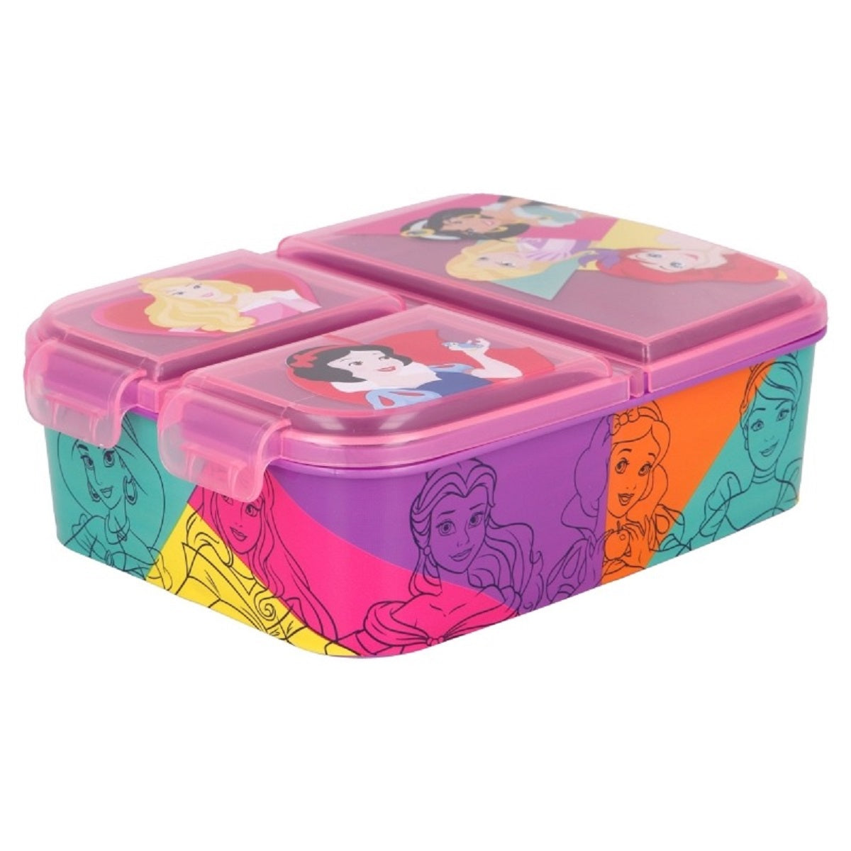 Disney Princess Kinder Brotdose – Lunchbox mit 3 Fächern & tollem Design