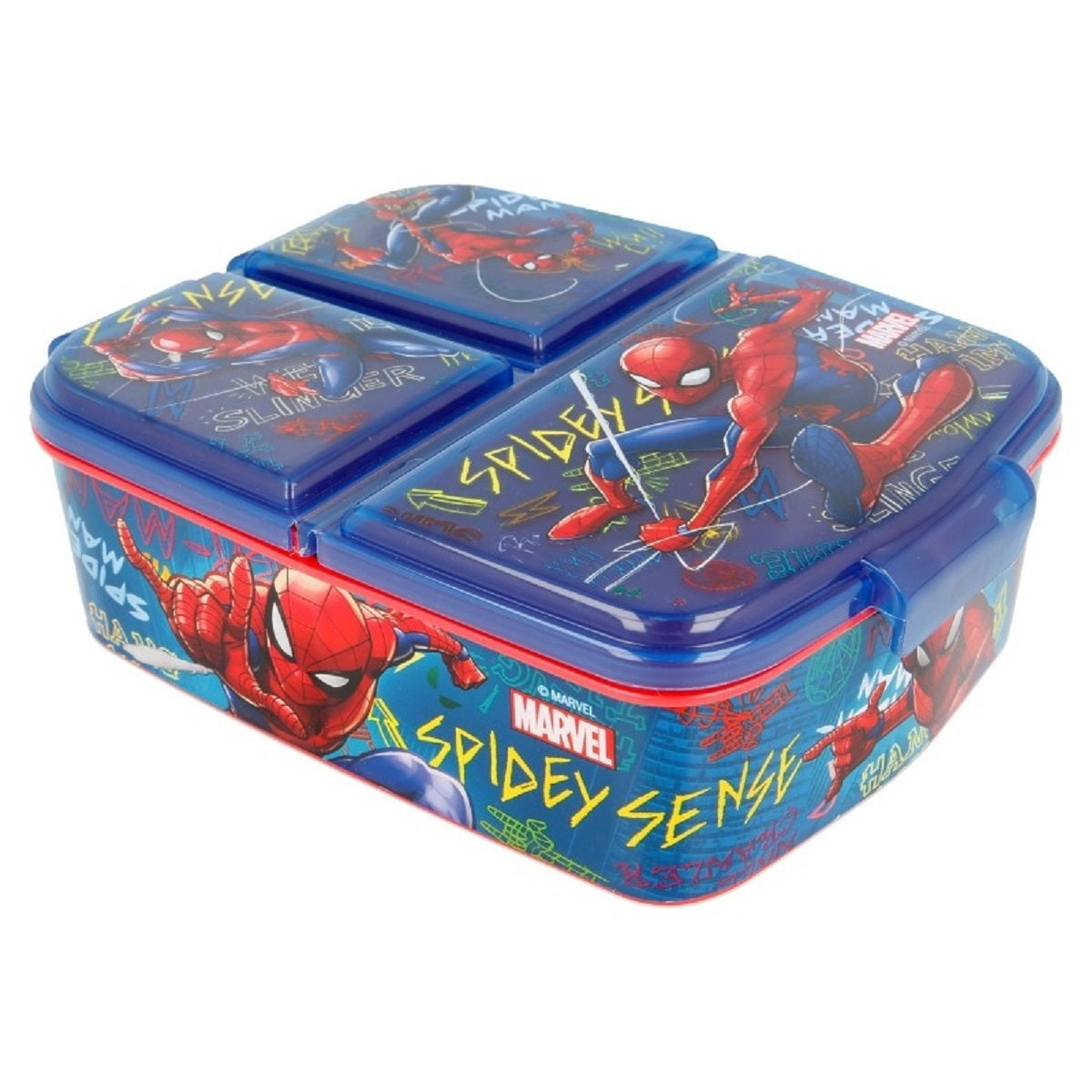 Spiderman Kinder Brotdose – Lunchbox mit 3 Fächern & tollem Design