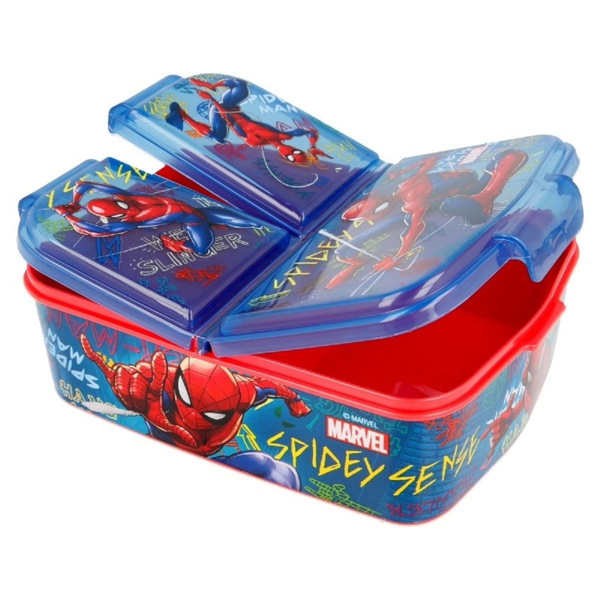 Spiderman Kinder Brotdose – Lunchbox mit 3 Fächern & tollem Design