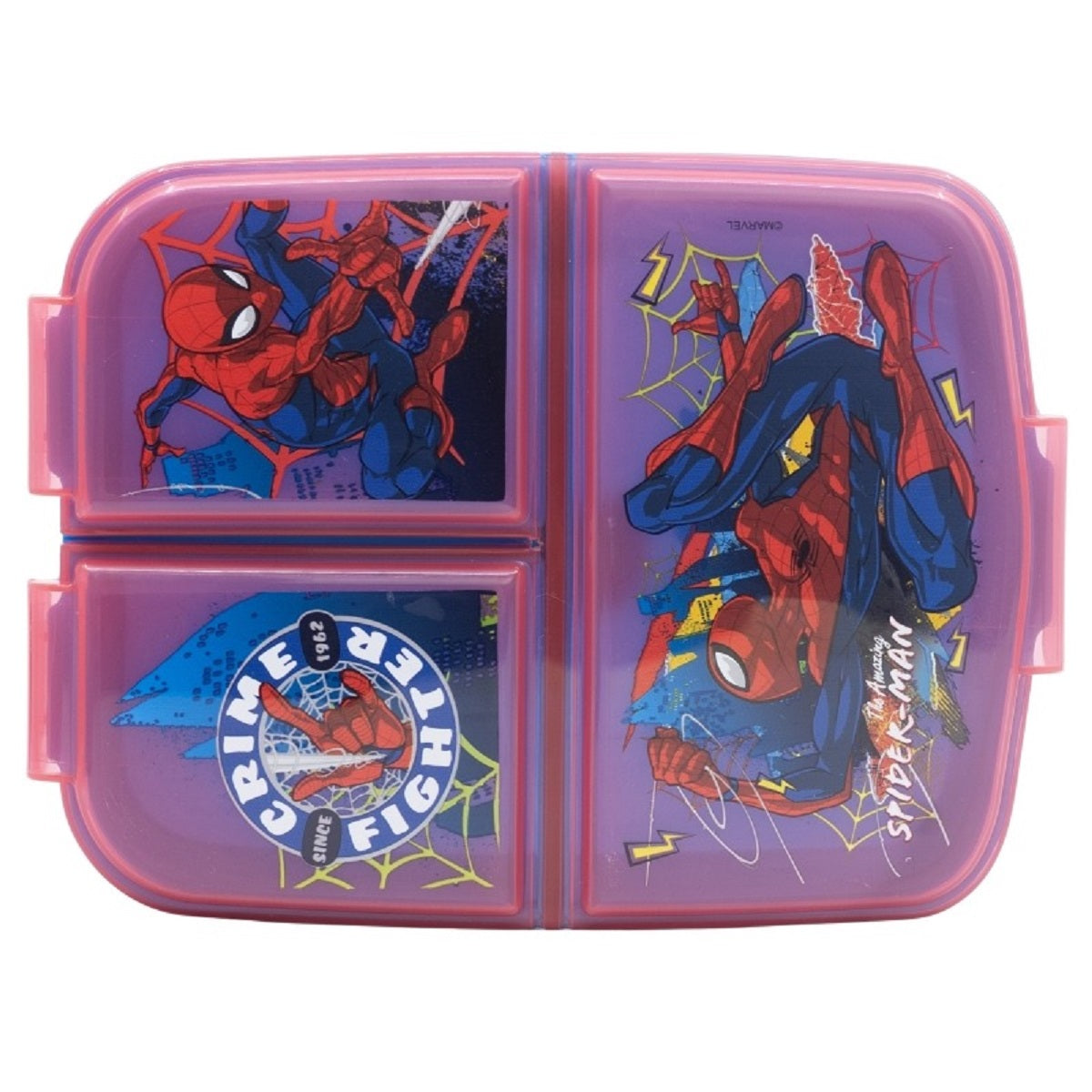 Spiderman Kinder Brotdose – Lunchbox mit 3 Fächern & tollem Design