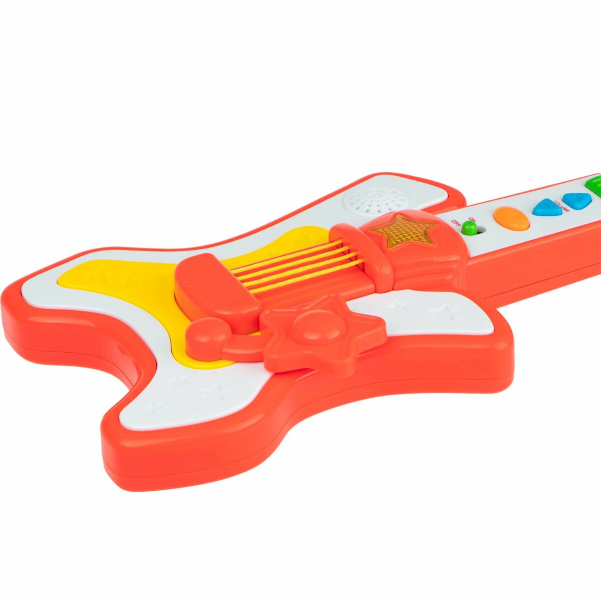 Musikspielzeug Gitarre – 10 Melodien, echte Gitarrensounds und Licht-Effekte