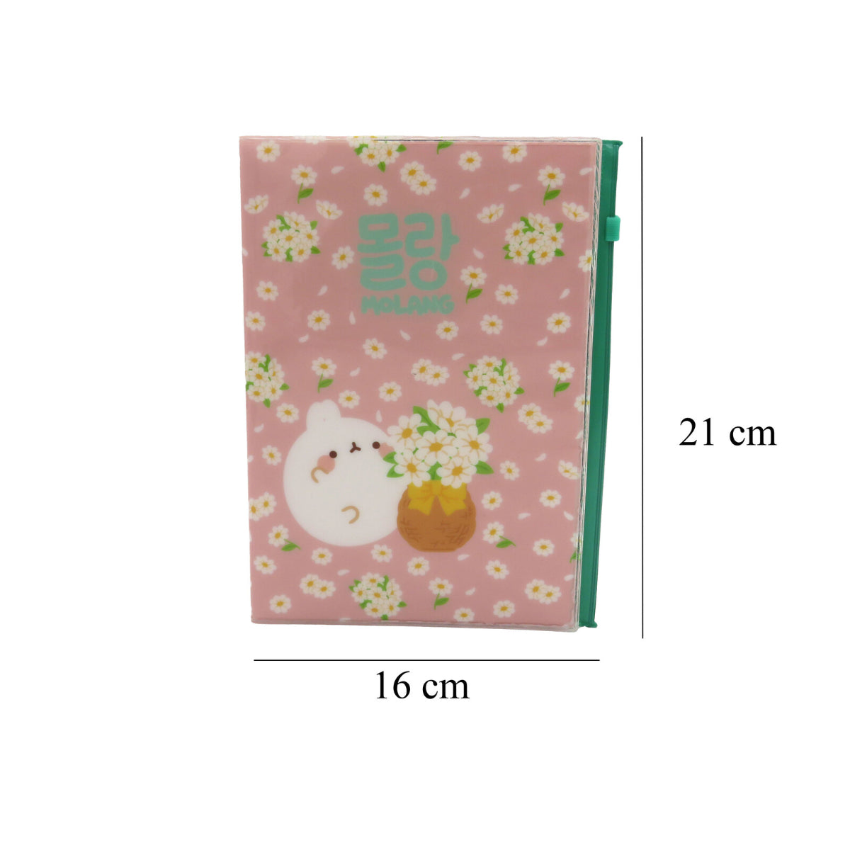 Molang Notizbuch Blossom Schreibheft mit Einstecktasche Schule Studium Büro