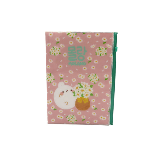 Molang Notizbuch Blossom Schreibheft mit Einstecktasche Schule Studium Büro
