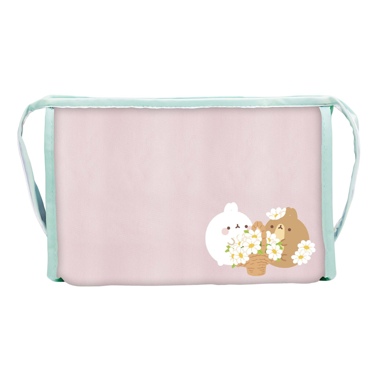 Molang Neceser Blossom Kulturtasche mit Griff Kosmetiktasche Reiseetui