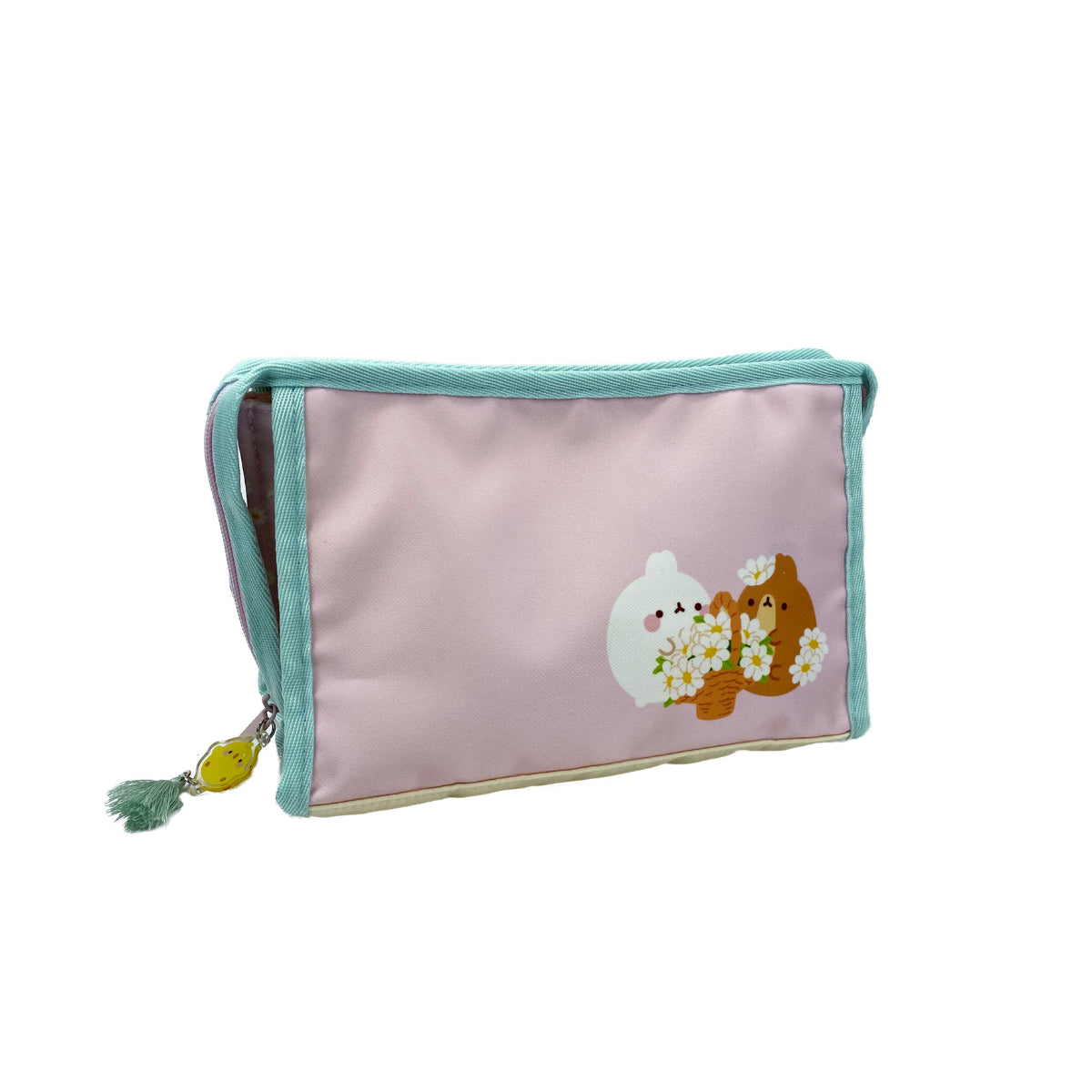 Molang Neceser Blossom Kulturtasche mit Griff Kosmetiktasche Reiseetui