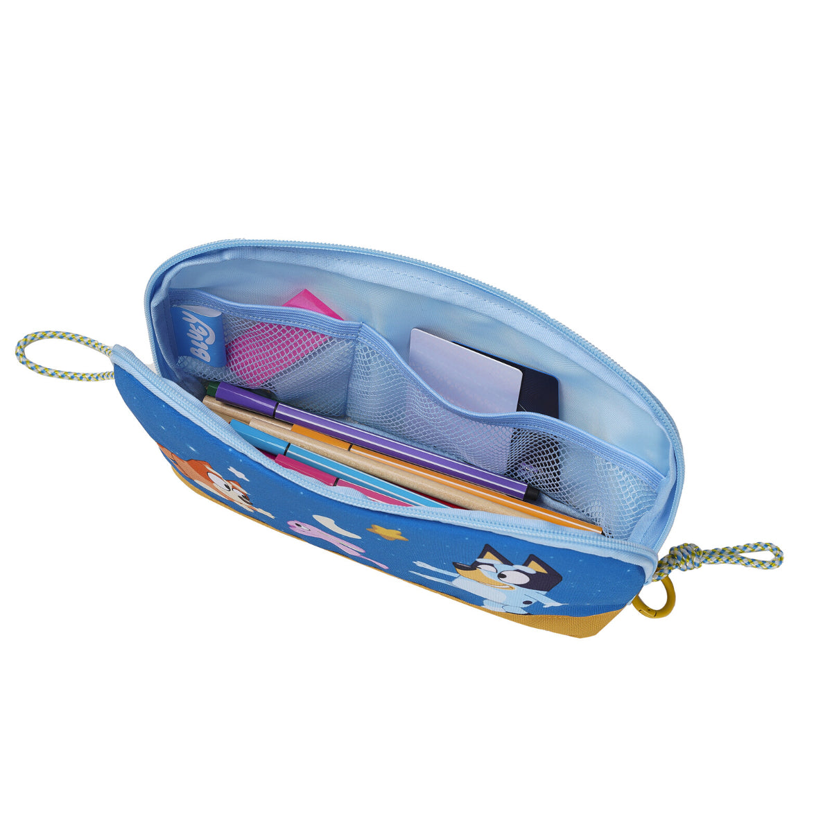 Bluey Federmappe 24 cm Kinder Schulmäppchen mit Innenfächern und Reißverschluss