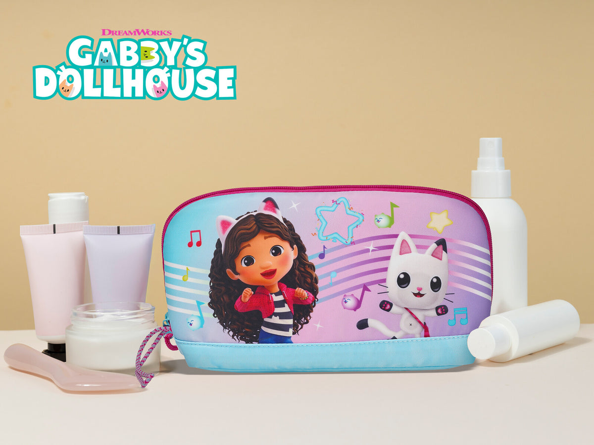 Gabby's Dollhouse Kosmetiktasche Karaoke 23 cm für Schule Reise Freizeit