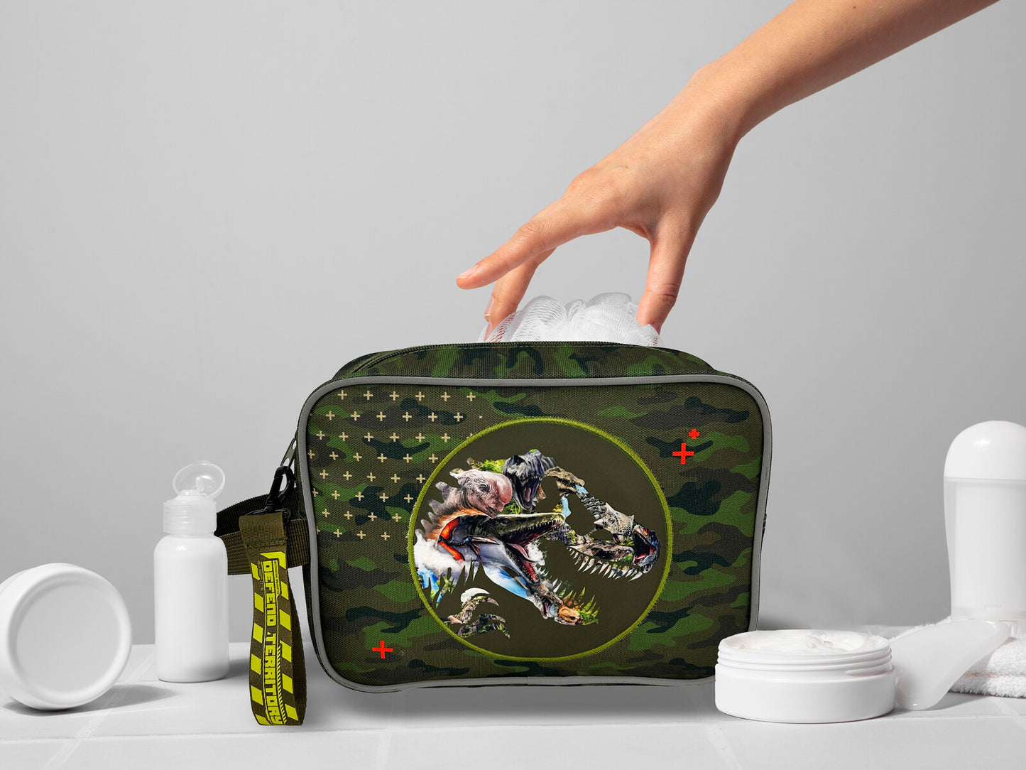 Jurassic World Kulturbeutel Kosmetiktasche mit Reißverschluss kompakt
