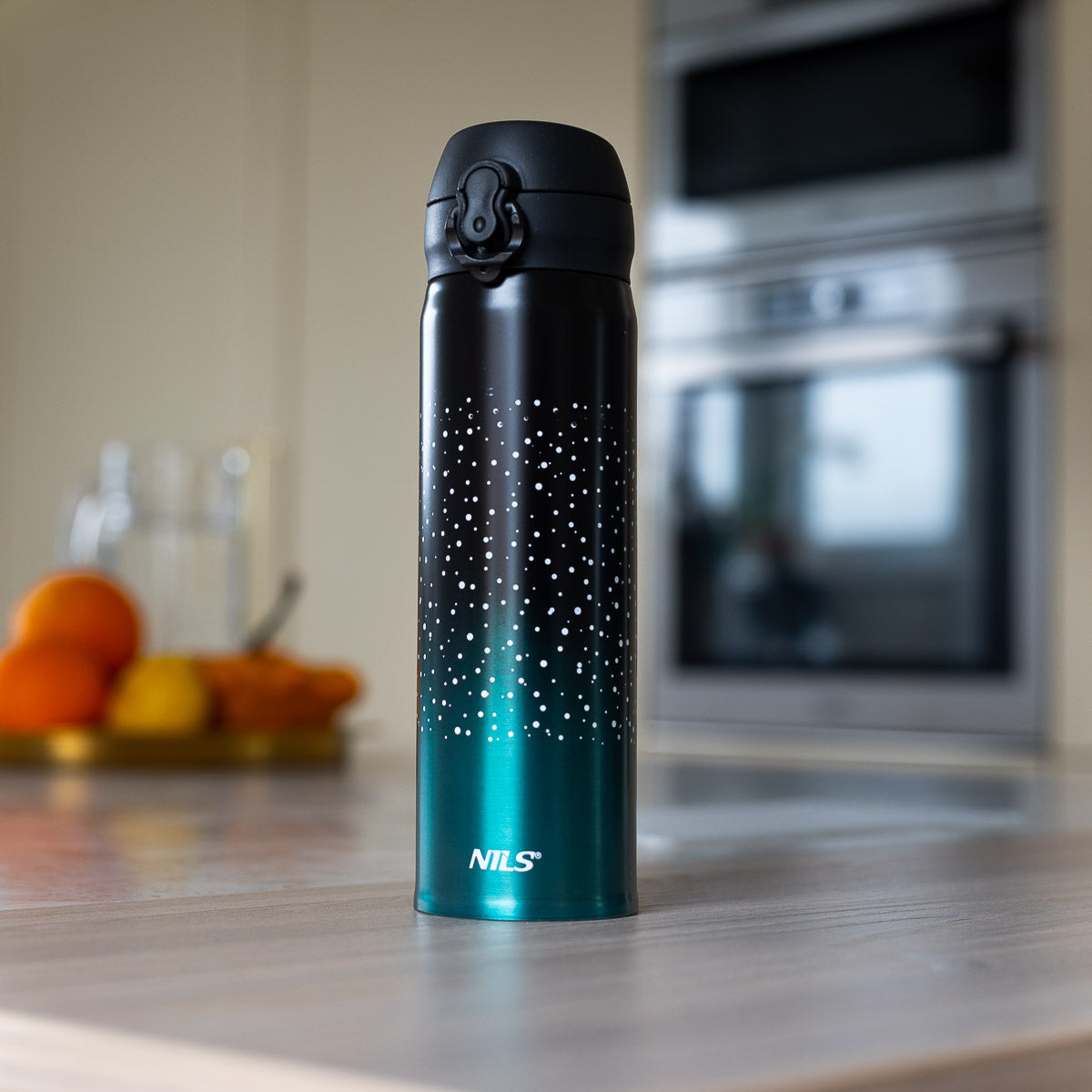 NILS Thermobecher Meerblau 500 ml Kaffeebecher für Arbeit Reise Freizeit