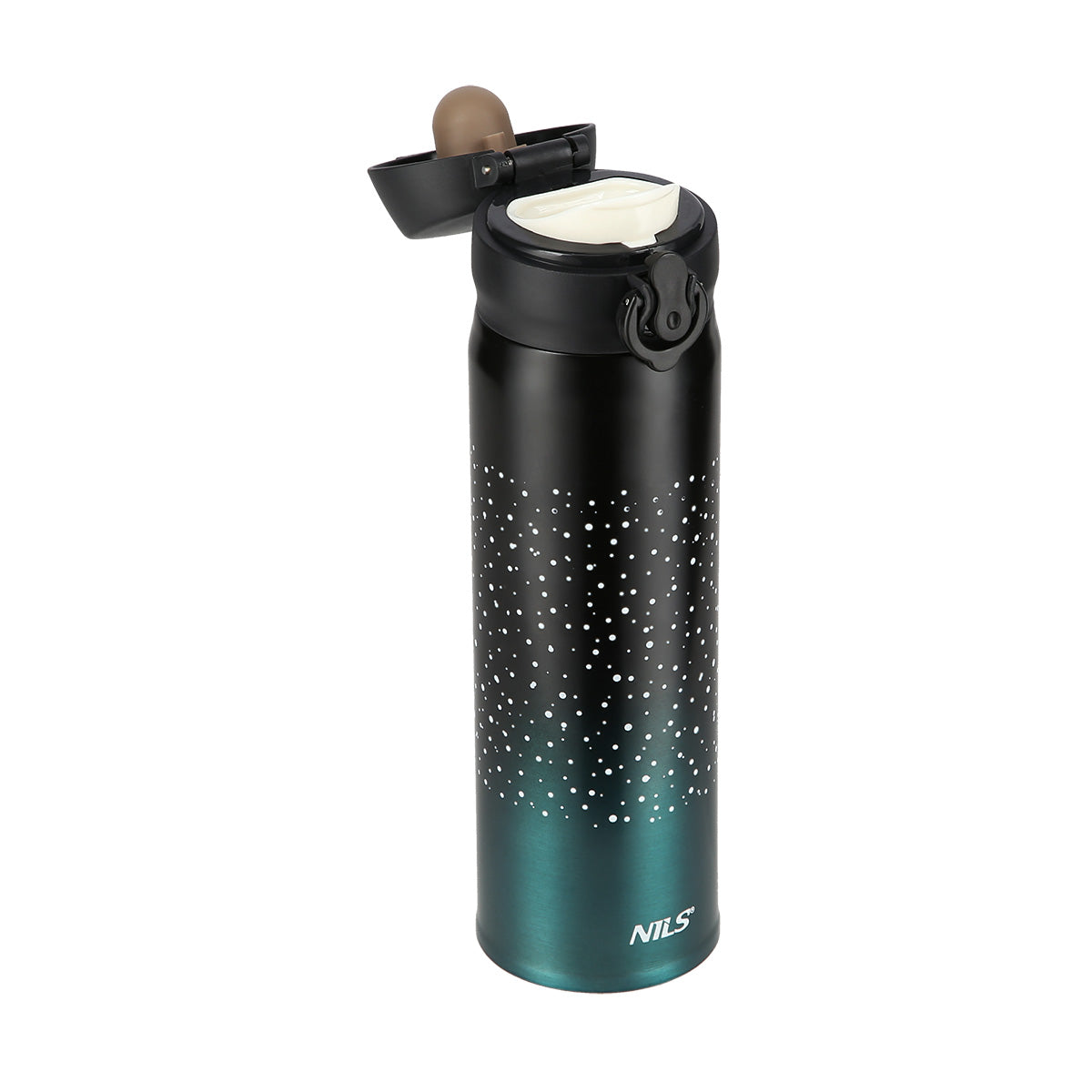 NILS Thermobecher Meerblau 500 ml Kaffeebecher für Arbeit Reise Freizeit