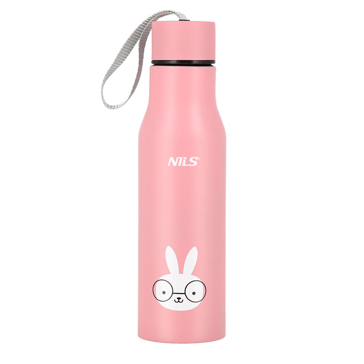 NILS Isolierbecher 500 ml Thermoflasche mit Trageschlaufe Kaninchen Design
