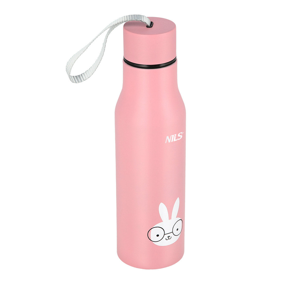 NILS Isolierbecher 500 ml Thermoflasche mit Trageschlaufe Kaninchen Design