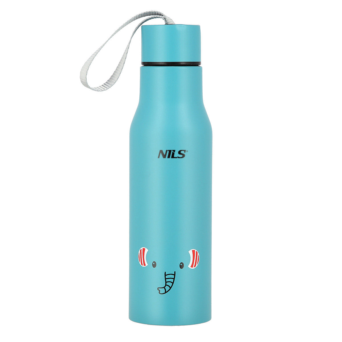 NILS Elefant Thermoflasche 500 ml doppelwandig mit Deckel und Trageschlaufe