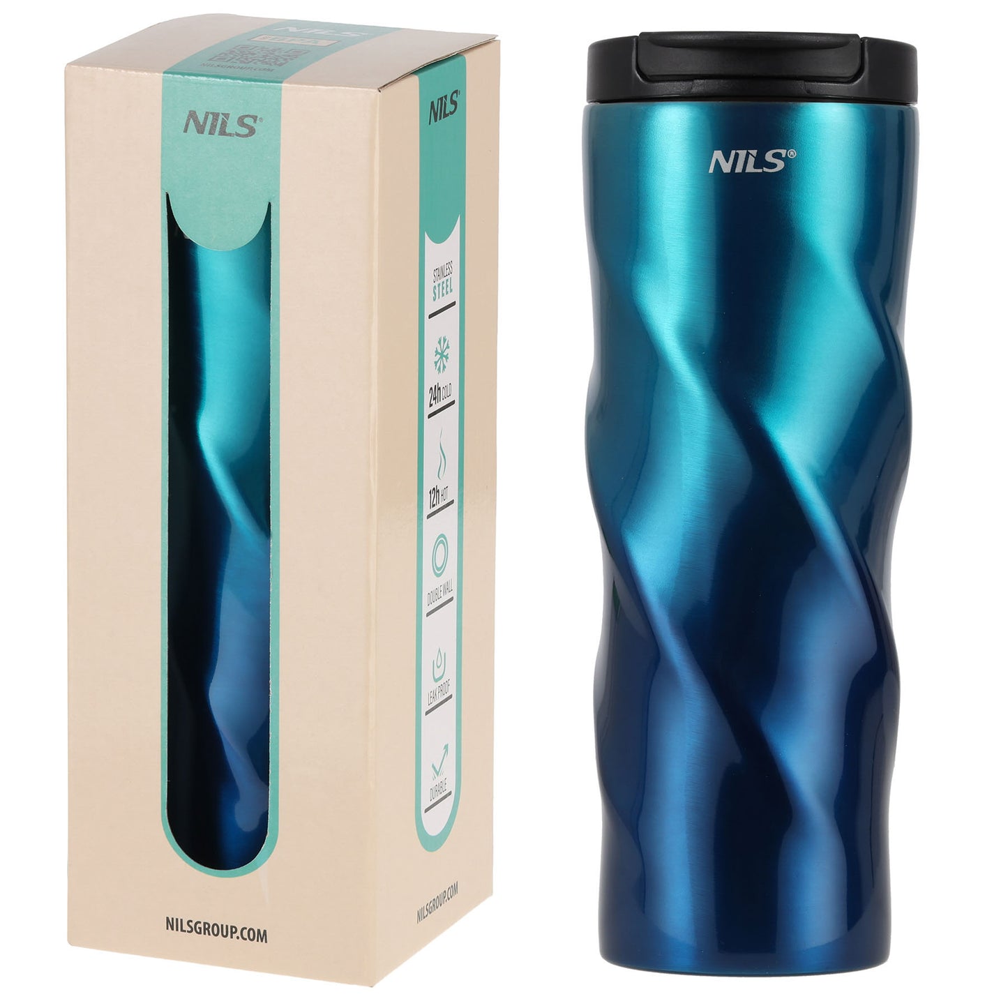 NILS Thermobecher 500 ml Trinkbecher für Kaffee Tee Outdoor Reise