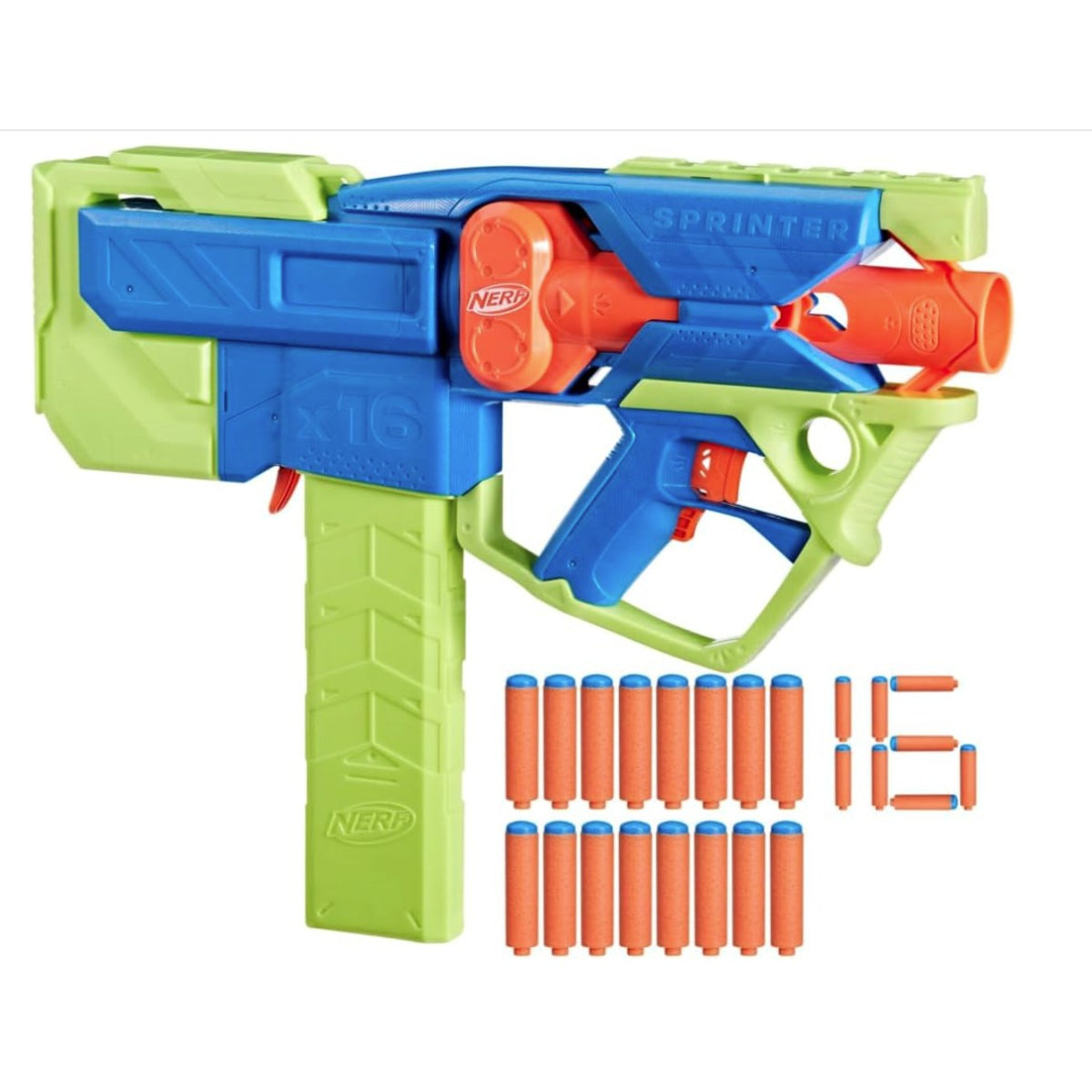 Nerf Series Sprinter Blaster mit Motorfunktion Magazin und Schiene für Zubehör