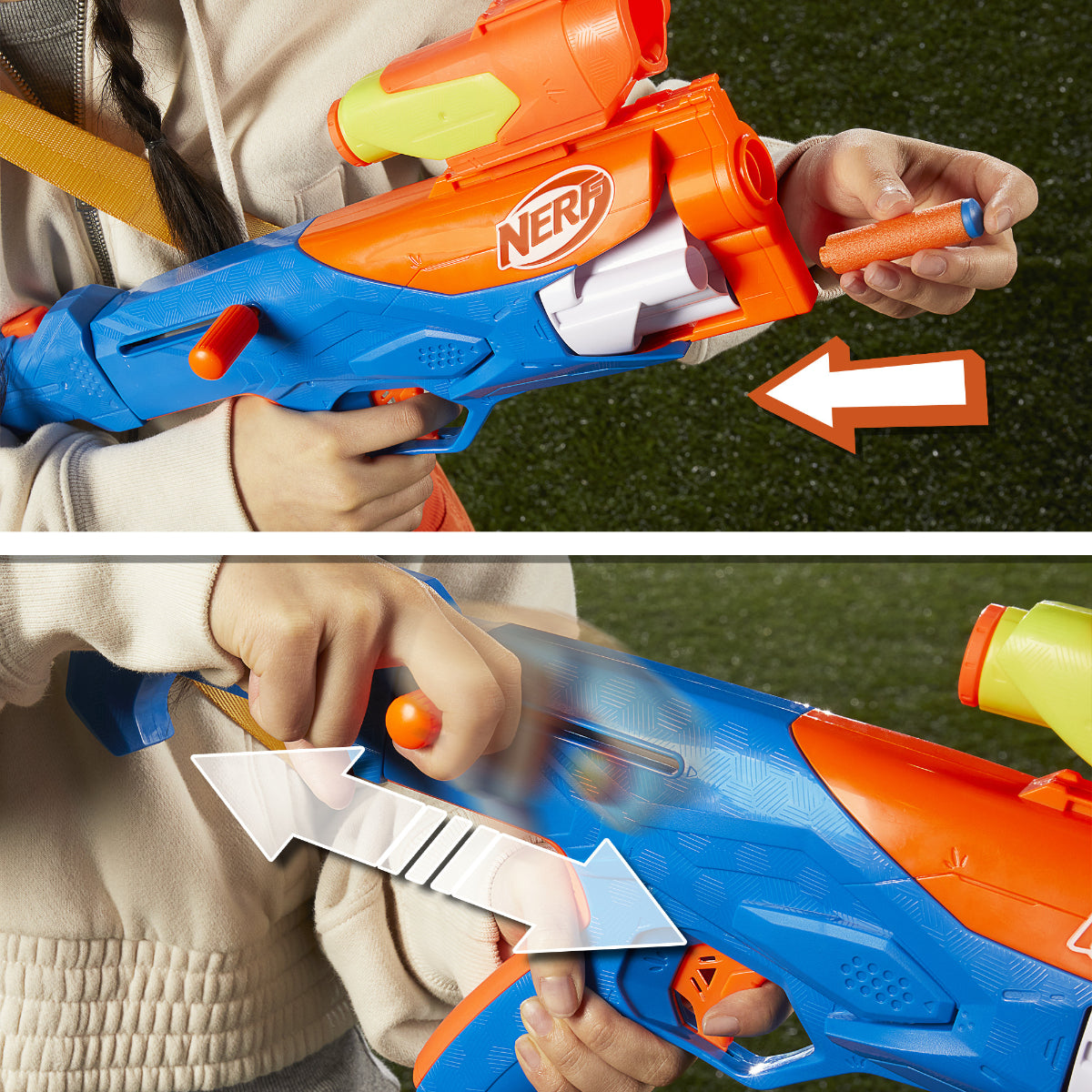 Nerf F8633 N Series Gear Up Pack mit 3 Blastern 18 N1 Darts Schaft und Visier ab 8 Jahre