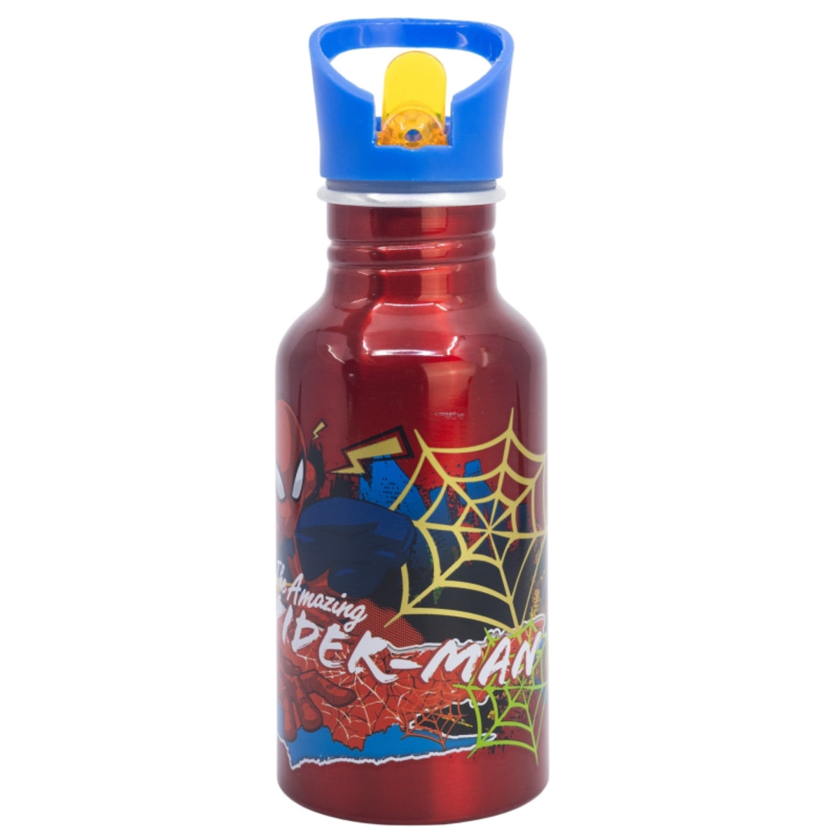 Spiderman Wasserflasche 545 ml Flasche mit Trinkaufsatz und Schraubverschluss
