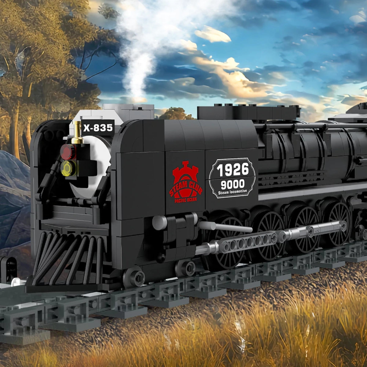 Reobrix 66801 Dampflokomotive Klemmbaustein Zugmodell 1546 Teile ab 14
