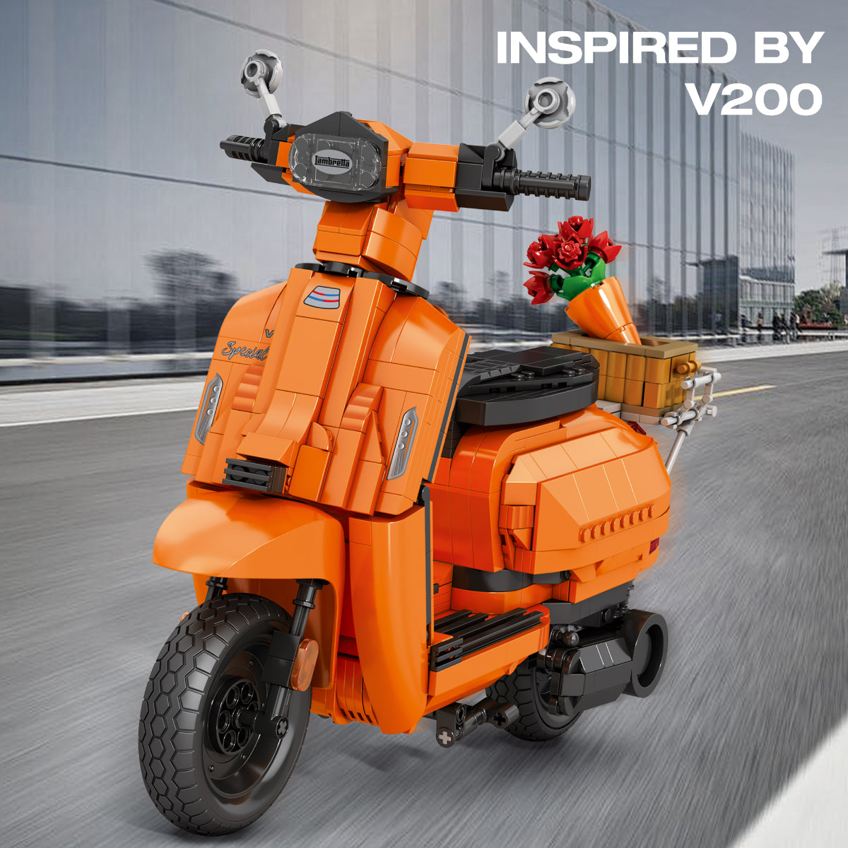 Reobrix 11036 Roller Orange Klemmbaustein Modell 32,7 cm 1169 Teile ab 14