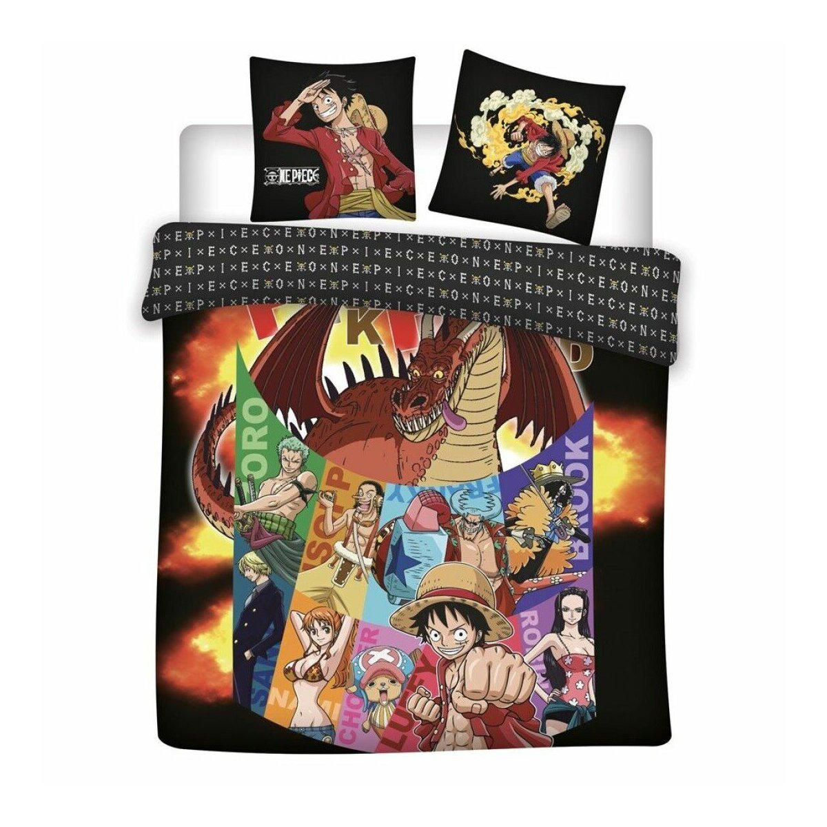 ONE PIECE - Punk Hazard - Bettwäscheset 200X200 - 100% Mikrofaser für zwei Personen