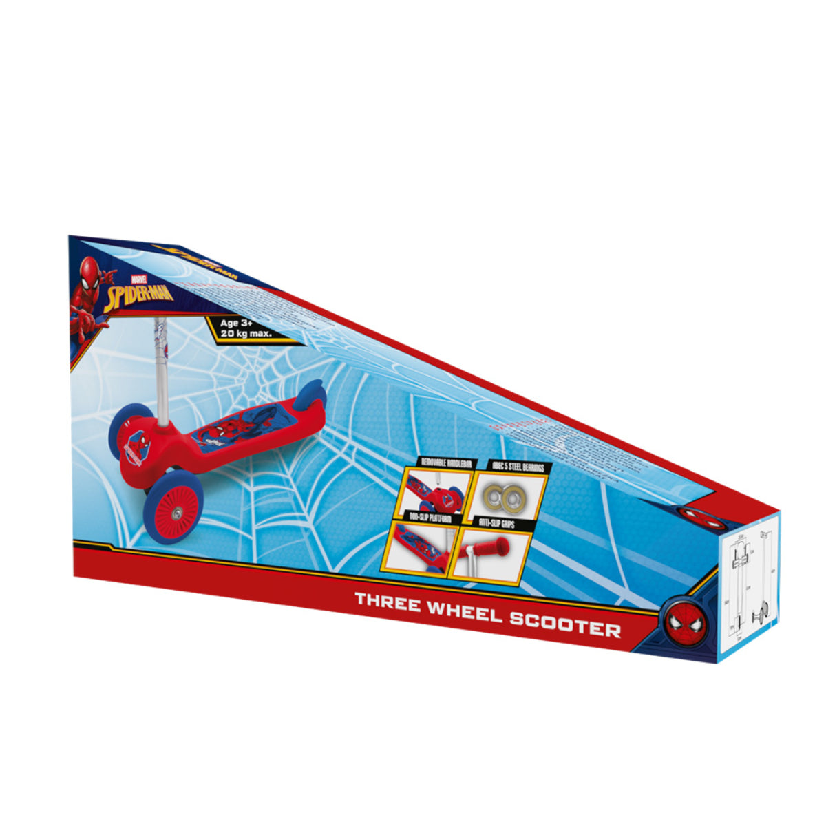 Spiderman 3 Wheels Scooter Kinder Balance Roller mit Bremse