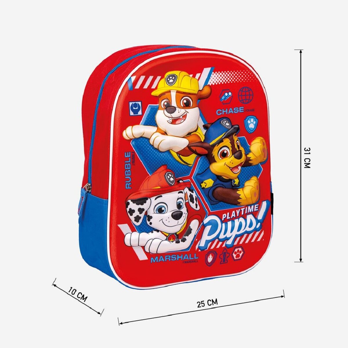 Paw Patrol 3D Rucksack Backpack Freizeitrucksack Kinderrucksack für mutige Entdecker