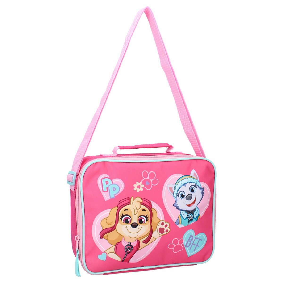 Paw Patrol Brotzeitbox Lunchpaket mit Schultergurt für Kinder Rosa