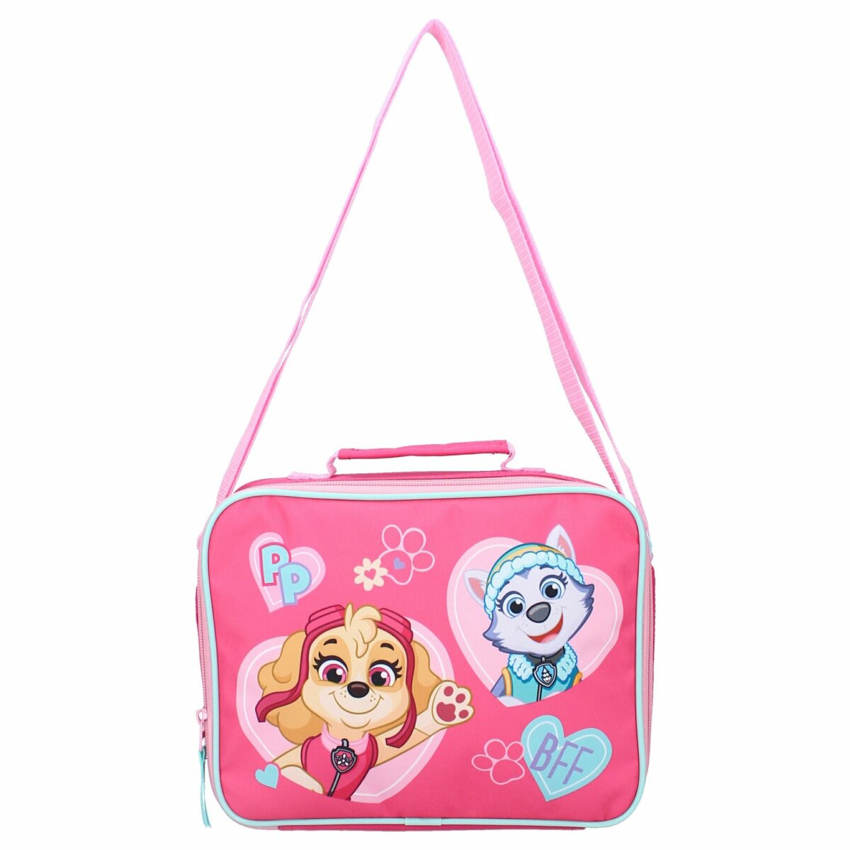Paw Patrol Brotzeitbox Lunchpaket mit Schultergurt für Kinder Rosa
