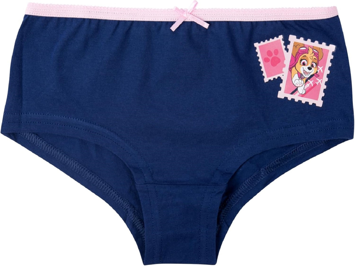 Paw Patrol Panty für Mädchen - Kinder Unterhose Slip Unterwäsche Rosa/Weiß/Blau (3er Pack)