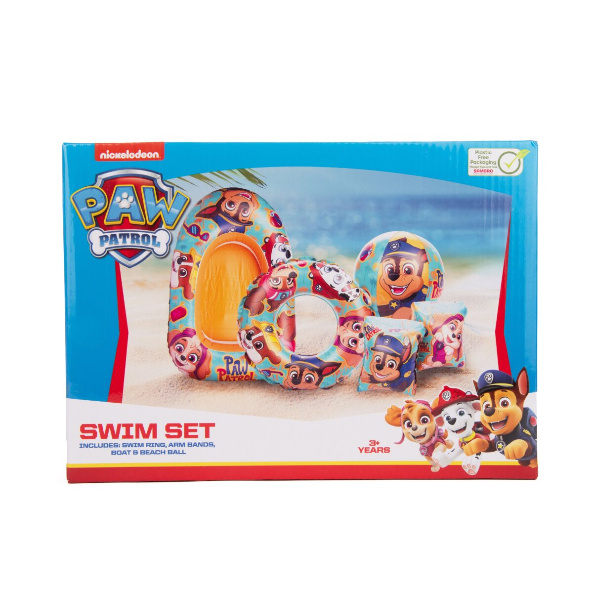 Paw Patrol Schwimmset mit Boot für Kinder 4-teilig Perfekt für den Sommer