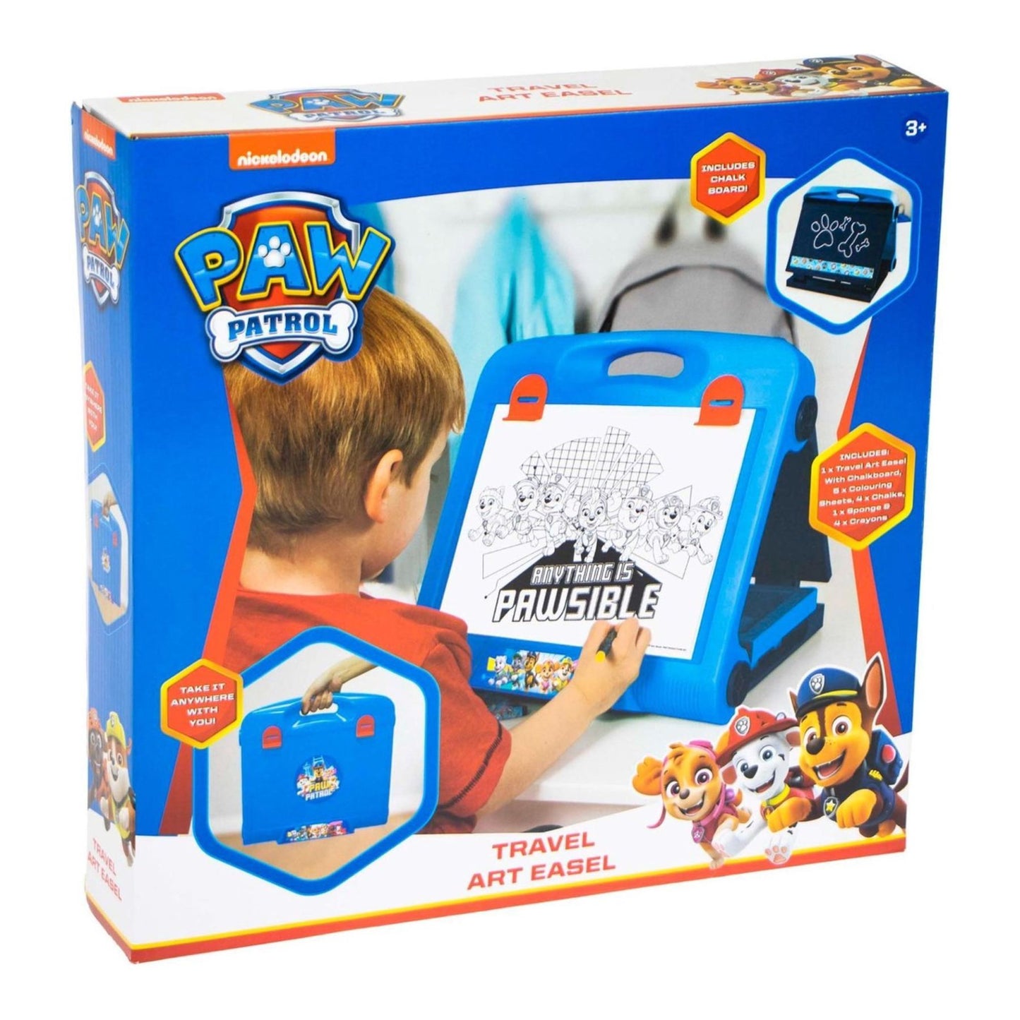 Paw Patrol Kreativ Staffelei für Kinder für Zeichnen und Spielen unterwegs