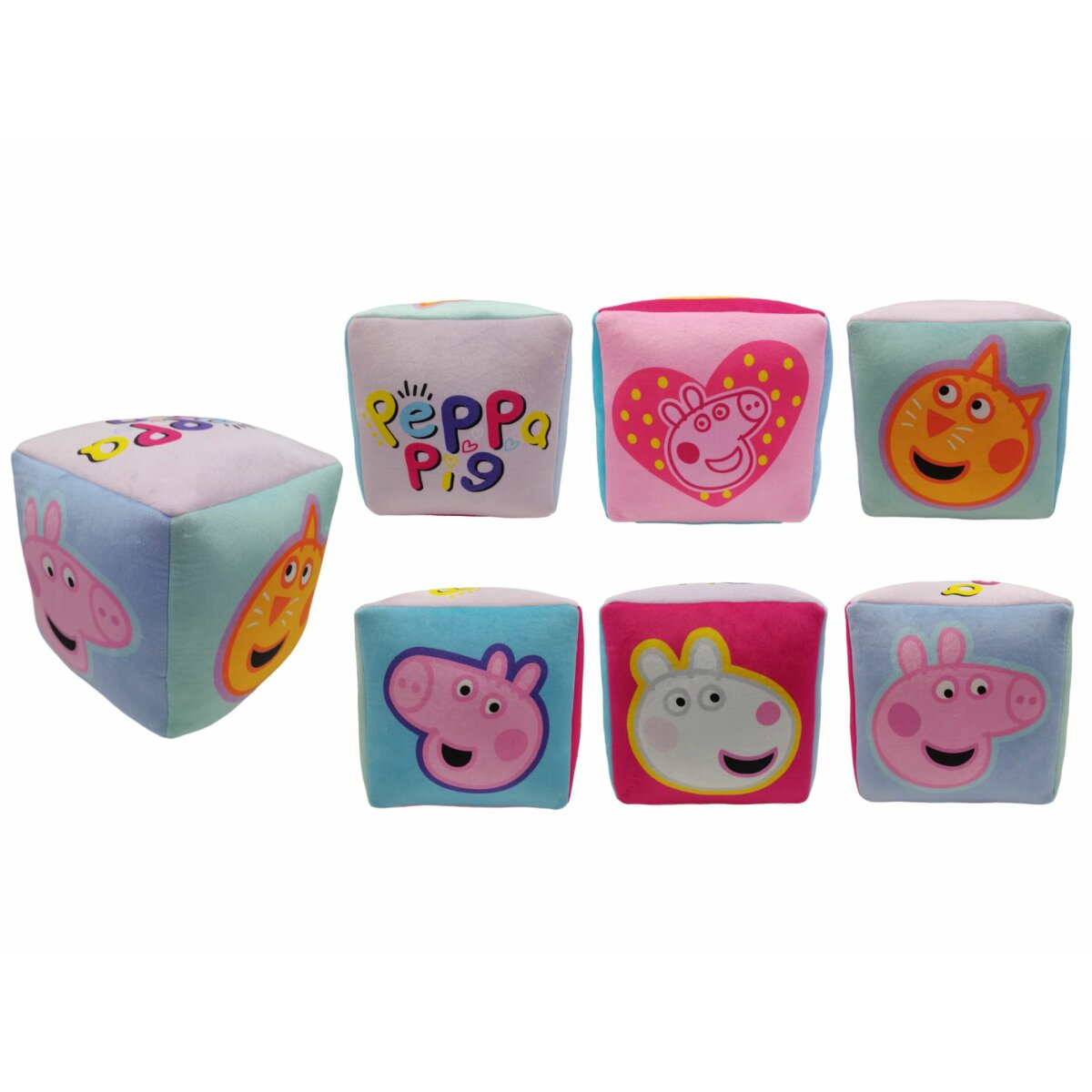 Peppa Pig Würfelkissen Gemütliches Kuschelkissen für kleine Fans