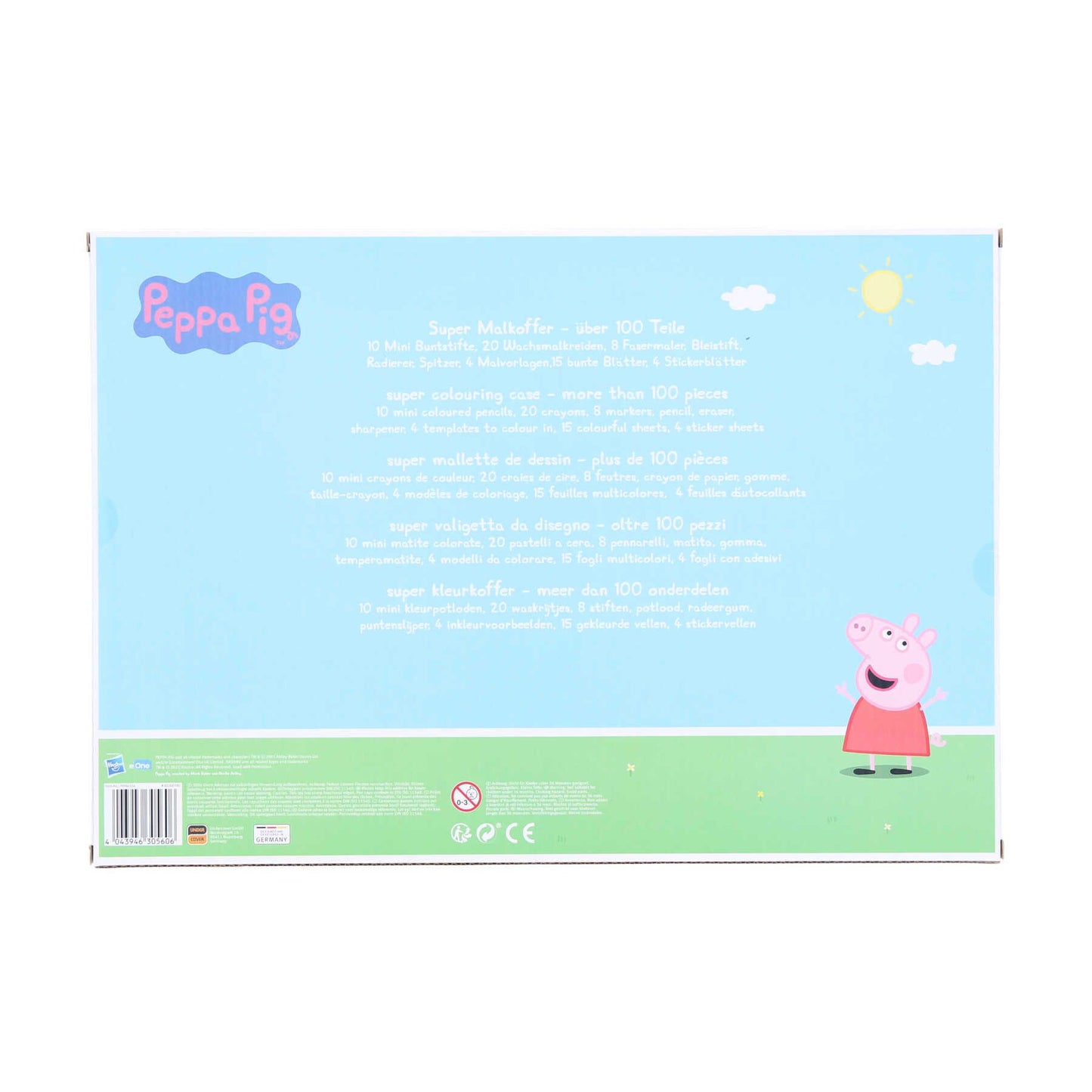Peppa Pig Farbkasten 100+ teilig Komplettes Set für Malspaß
