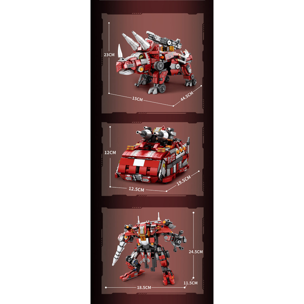 Reobrix 33003 Mecha Dino Klemmbaustein Set 930 Teile ab 14