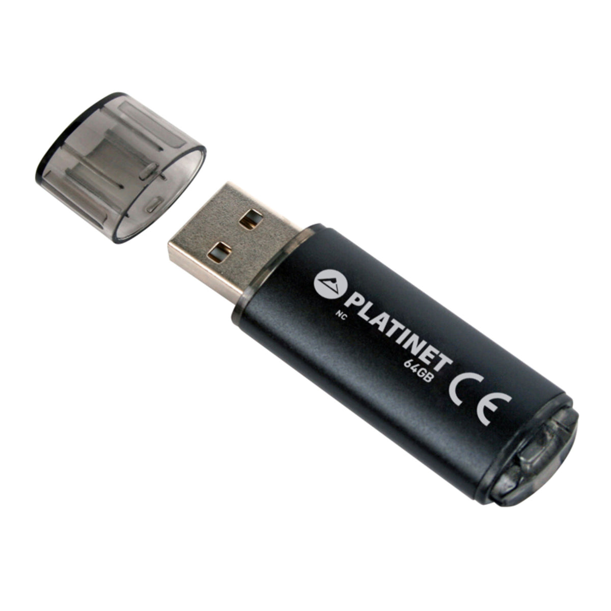 Platinet USB Stick 64GB Schwarz für Daten und Dateien