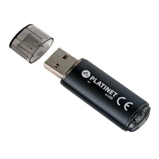 Platinet USB Stick 64GB Schwarz für Daten und Dateien