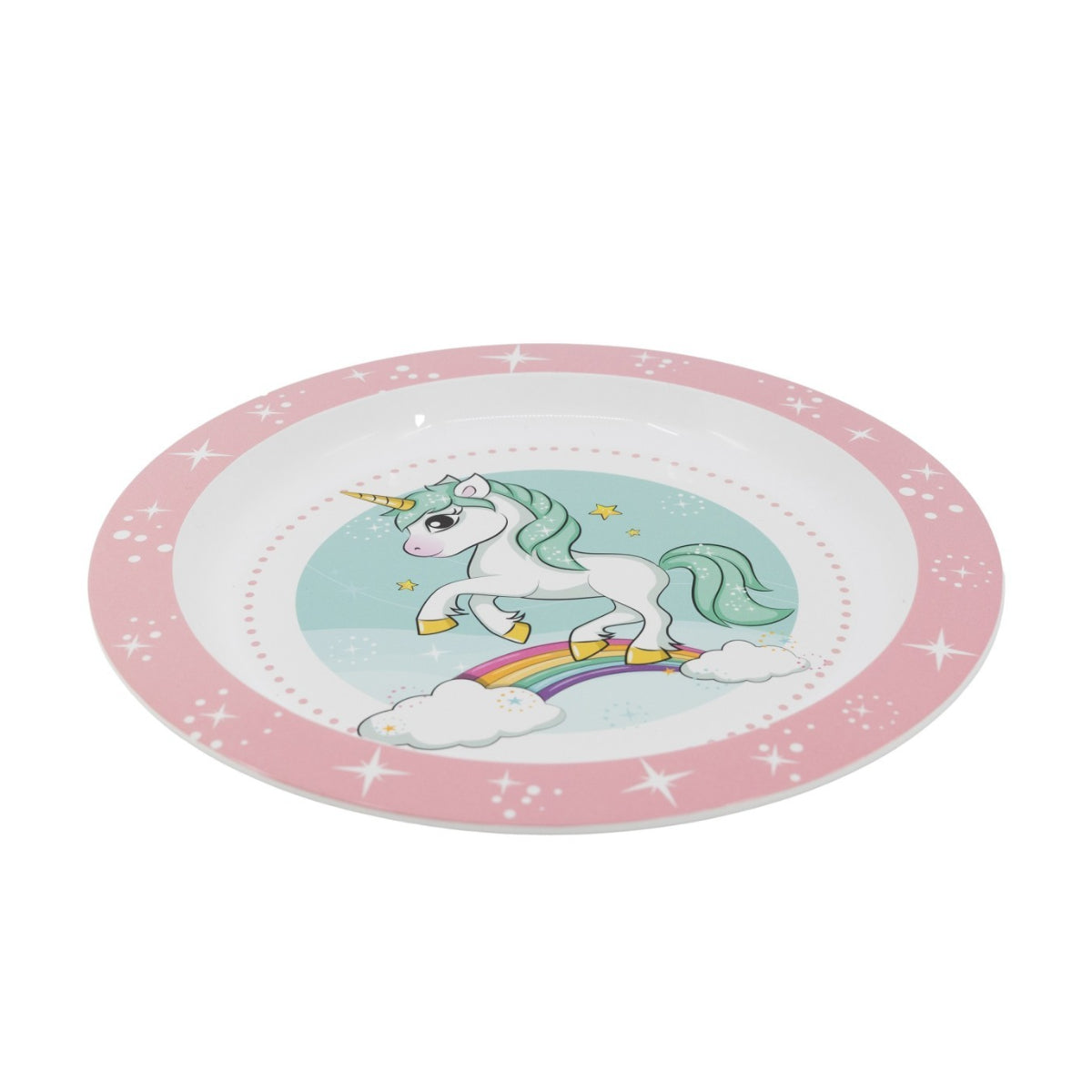 Unicorn Rainbow Kinder Teller Mikrowellengeeignet für zu Hause