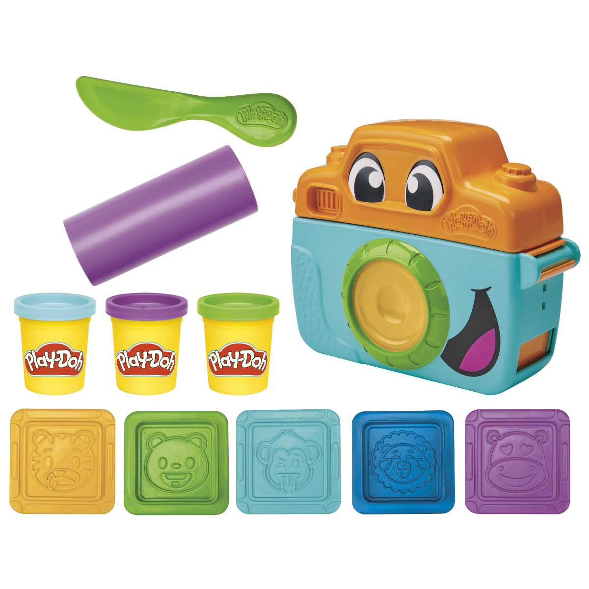 Play-Doh Photo Fun Camera Kreativset Kinder mit Kamera Formen und Knete für Spiel und Basteln
