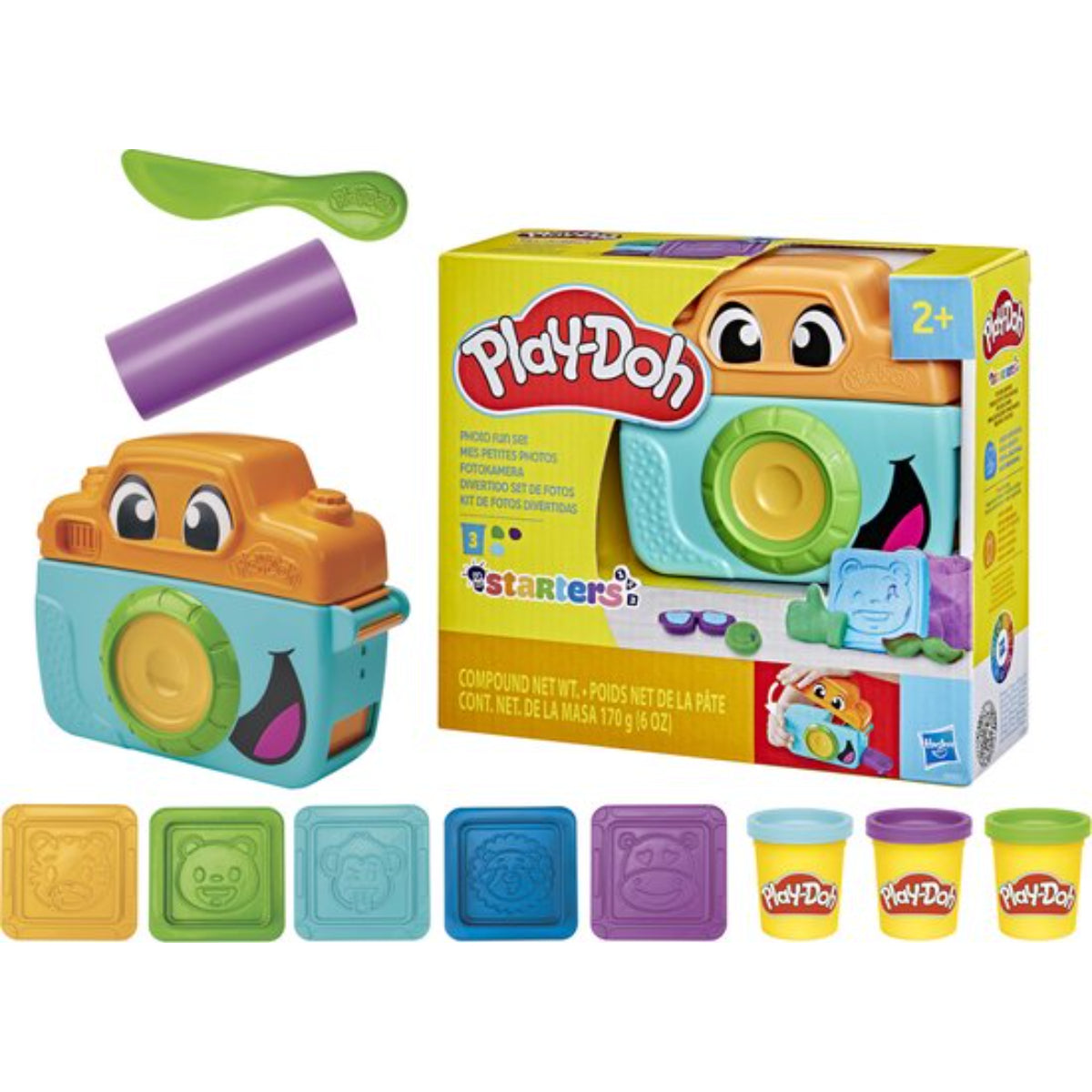 Play-Doh Photo Fun Camera Kreativset Kinder mit Kamera Formen und Knete für Spiel und Basteln