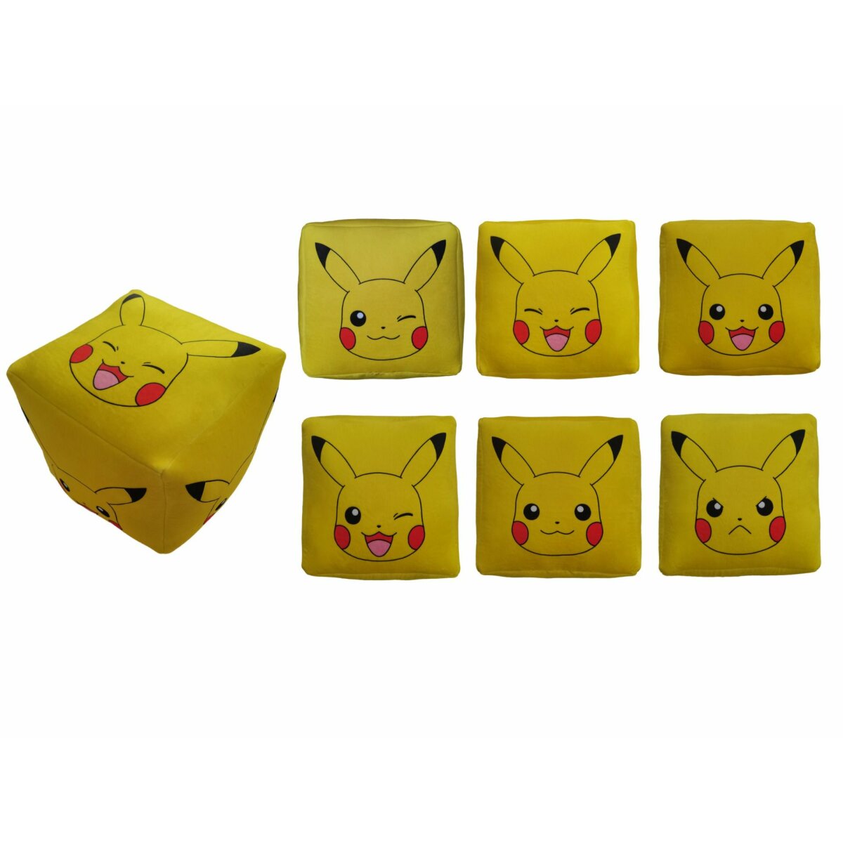 Pokémon Würfel-Kuschelkissen – Hochwertiges Polyester für kleine Fans
