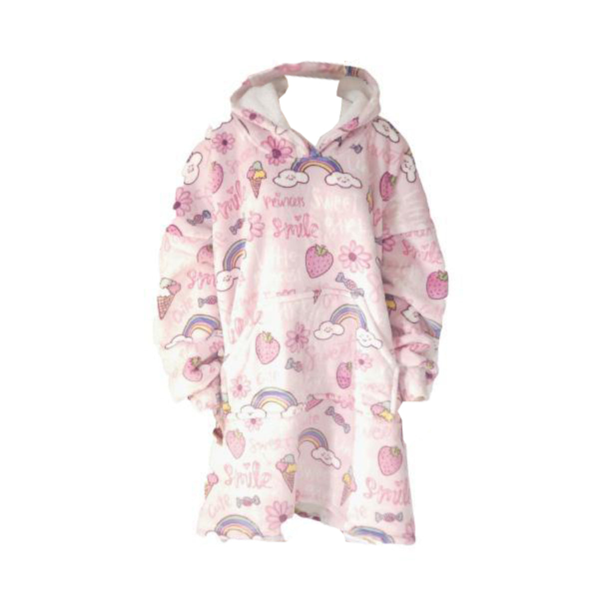Noxxiez Hoodie Decke Sweet XL Oversize für Teenager Erwachsene Sofa und Zuhause