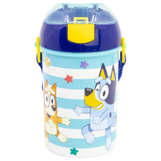 Bluey Wasserflasche 450 ml – Pop-Up Canteen mit Druckknopfverschluss