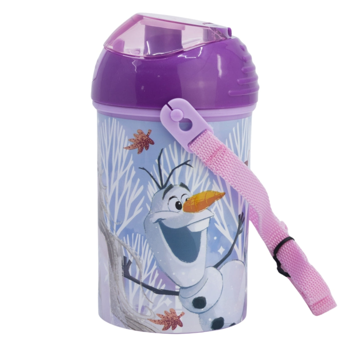 Disney Frozen Kinder Trinkflasche 450 ml Pop-Up Flasche mit Druckknopfdeckel