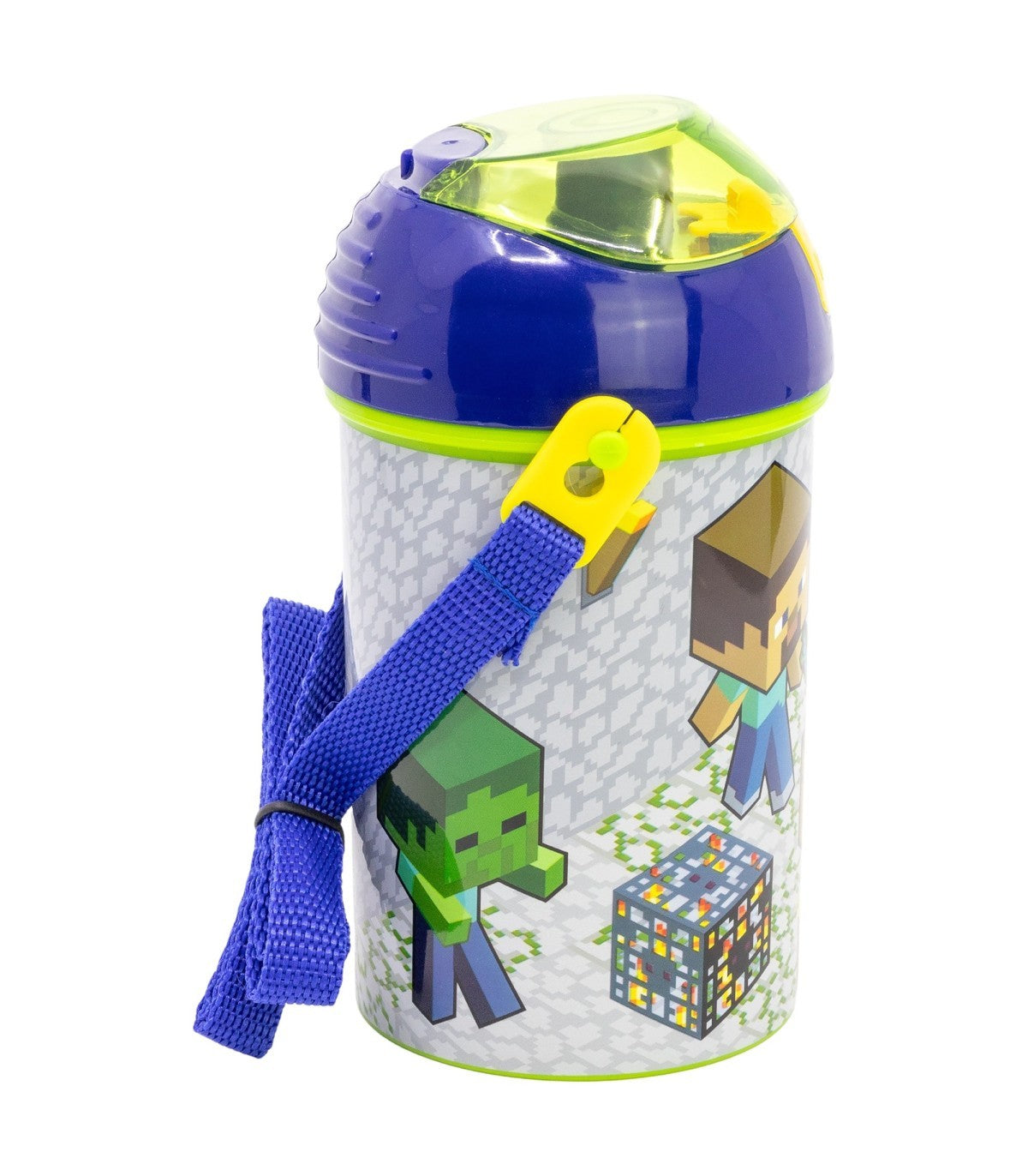 Minecraft Kinder Trinkflasche 450 ml Canteen mit Deckel und Trageriemen