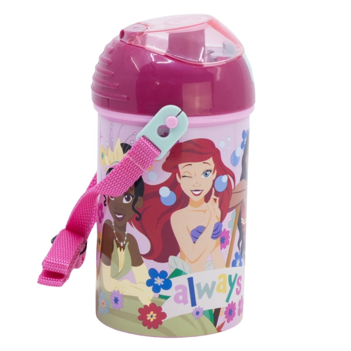 Disney Princess Kinderflasche 450 ml Wasserflasche für Schule & Freizeit